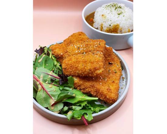 Order Curry Fried Fish Cutlet 咖喱吉列魚扒飯 food online from Curry House store, West Covina on bringmethat.com