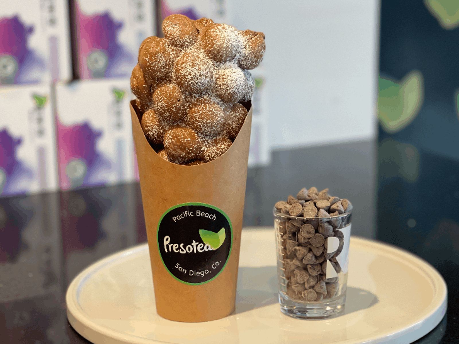 Order Bubble Waffle - Chocolate Lover food online from Presotea store, San Diego on bringmethat.com