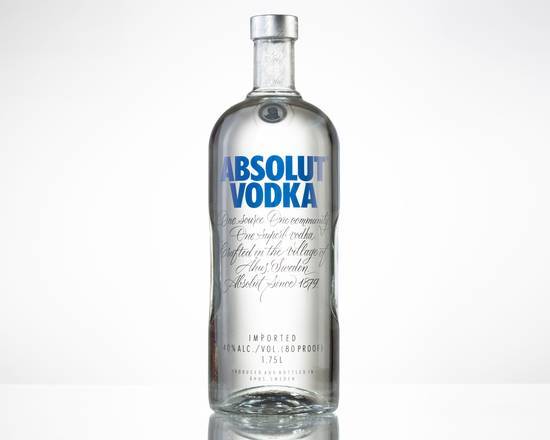 Order Absolut, 1.75L vodka (40.0% ABV) food online from Express Food And Liquor store, Round Lake Beach on bringmethat.com
