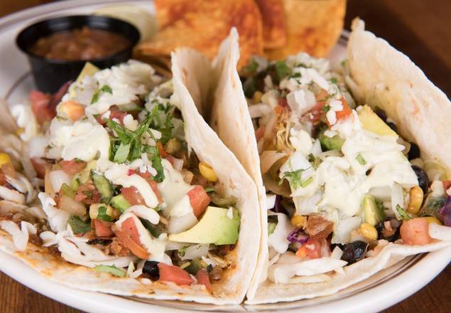 Order Veggie Tacos food online from Crooked Pint Ale House store, Fargo on bringmethat.com