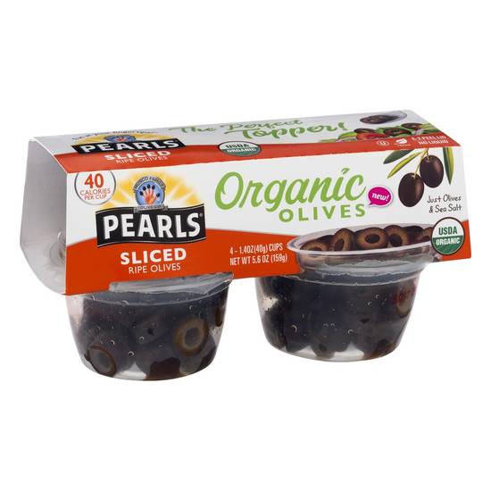 Order Pearls · Sliced Organic Ripe Olives (4 x 1.4 oz) food online from Jewel-Osco store, Libertyville on bringmethat.com