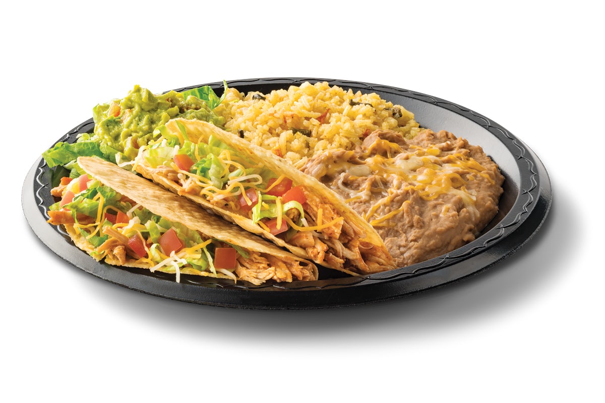 Order 2 Taco Plate food online from Taco Cabana store, Kyle on bringmethat.com