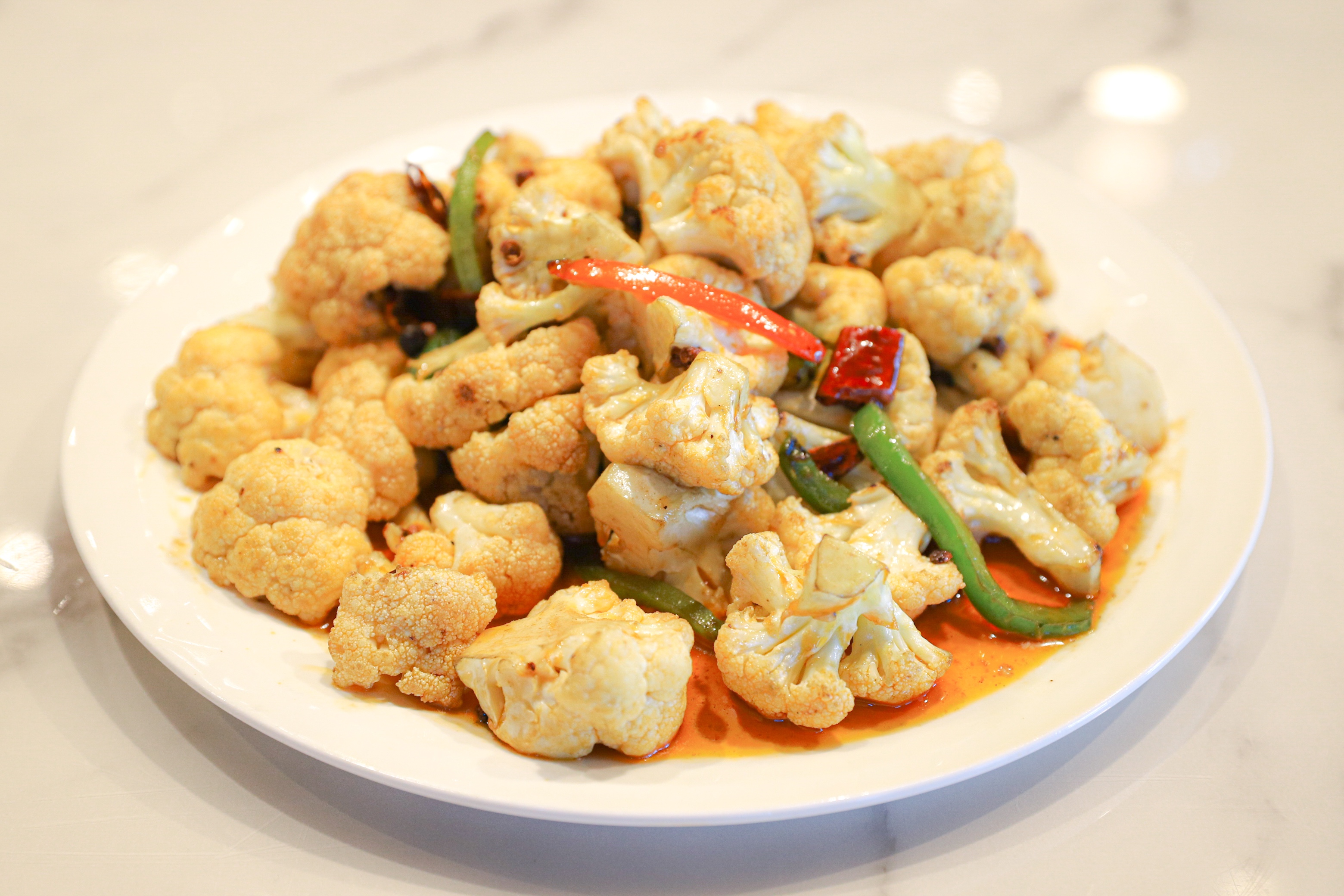 Order E6. Dry Fried Cauliflower food online from Dun Huang store, Irvine on bringmethat.com