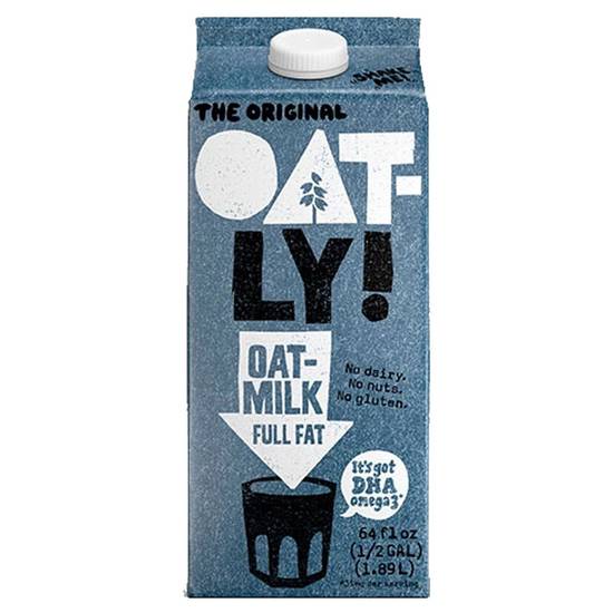 Order Oatly! Full Fat Oat Milk 64oz food online from Everyday Needs by Gopuff store, Waltham on bringmethat.com