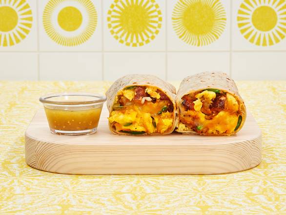 Order Spicy Hot Breakfast Burrito food online from Sunny & Fine's Breakfast Burritos store, Tigard on bringmethat.com