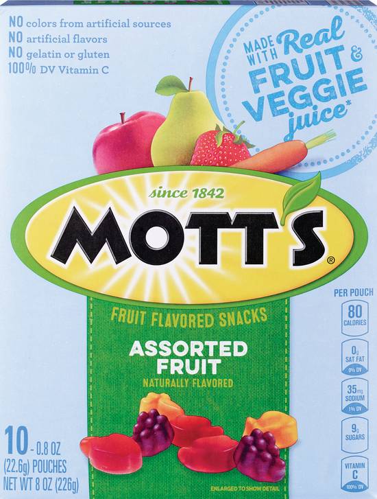 Order Mott's Fruit Flavored Snacks, Assorted Fruits, 10 CT food online from Cvs store, SUNNYVALE on bringmethat.com