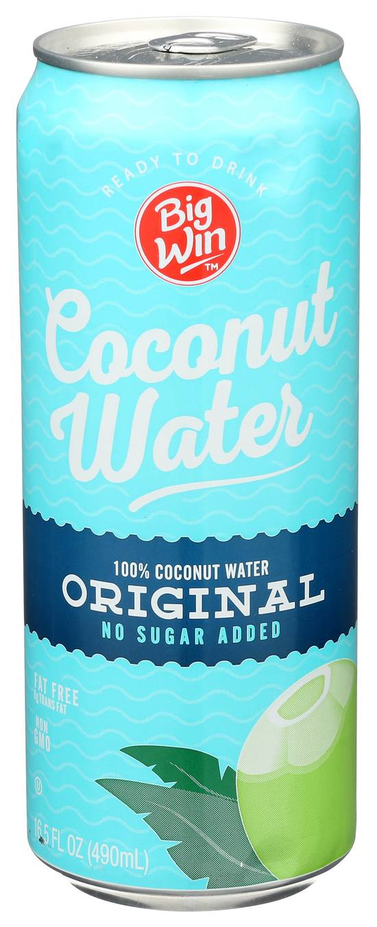 Order Big Win Coconut Original Water Can (16.5 oz) food online from Rite Aid store, Hemet on bringmethat.com