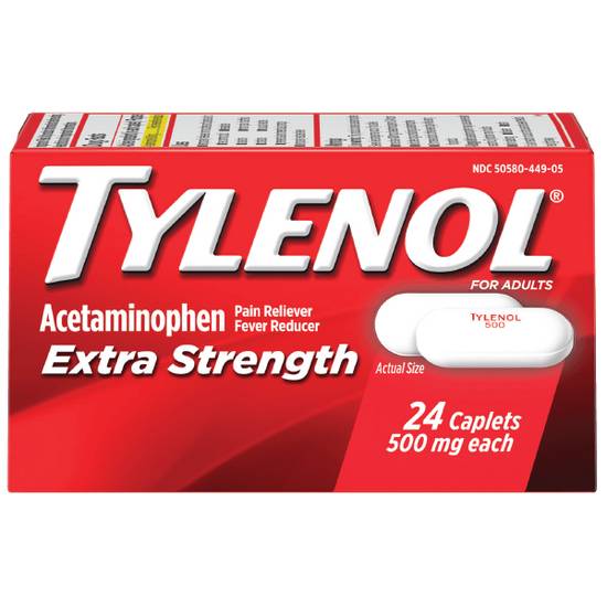 Order Tylenol Extra Strength Caplets 24ct food online from Casey store, Cedar Rapids on bringmethat.com