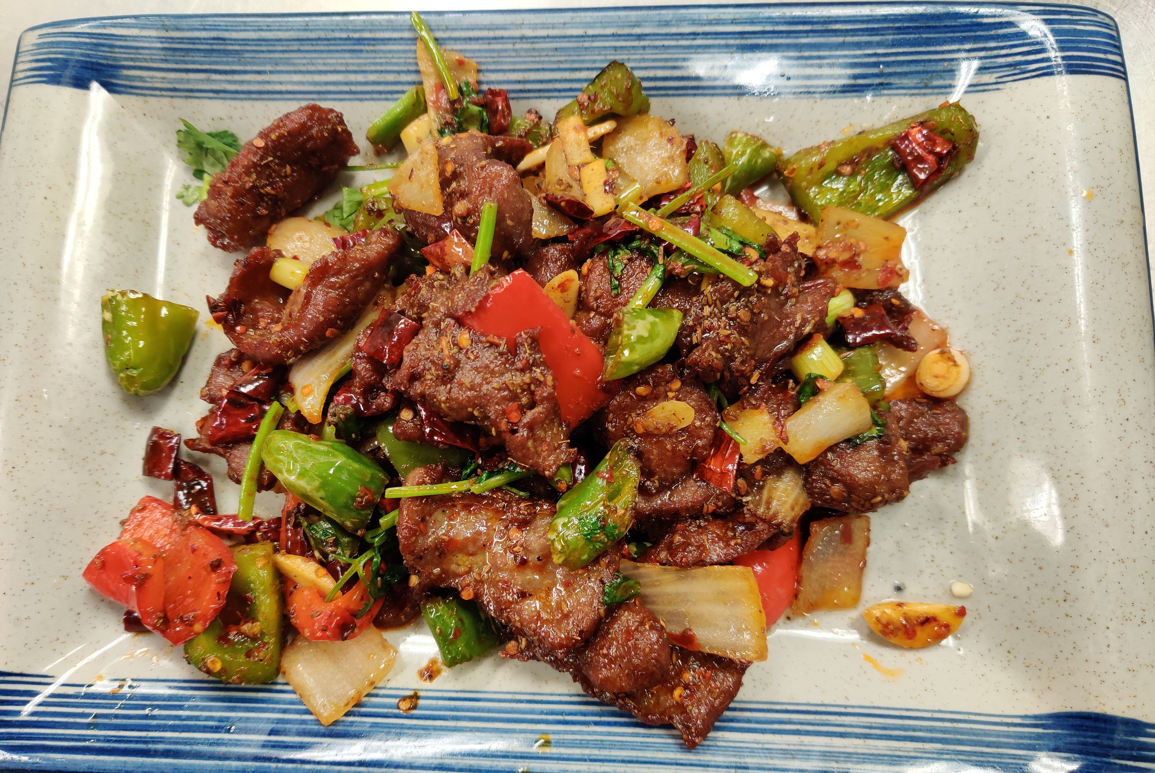 Order H3. Beef Cumin Style 孜然牛 food online from Red Chili store, Vestal on bringmethat.com