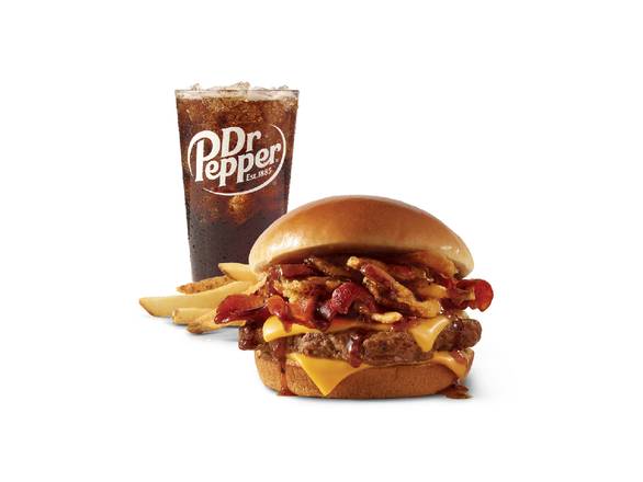 Order Bourbon Bacon Cheeseburger Combo food online from Wendy store, COLUMBUS on bringmethat.com