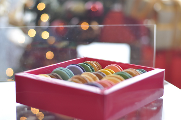 Order Gift box of 14 Macarons food online from Leonidas Chocolate Cafe store, Evanston on bringmethat.com