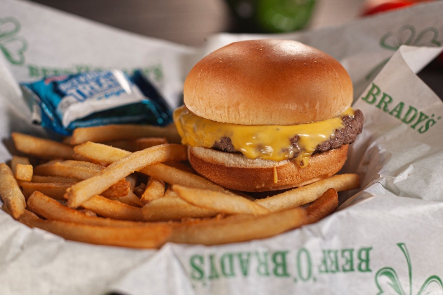 Order Cheeseburger food online from Beef O'Brady's store, The Villages on bringmethat.com