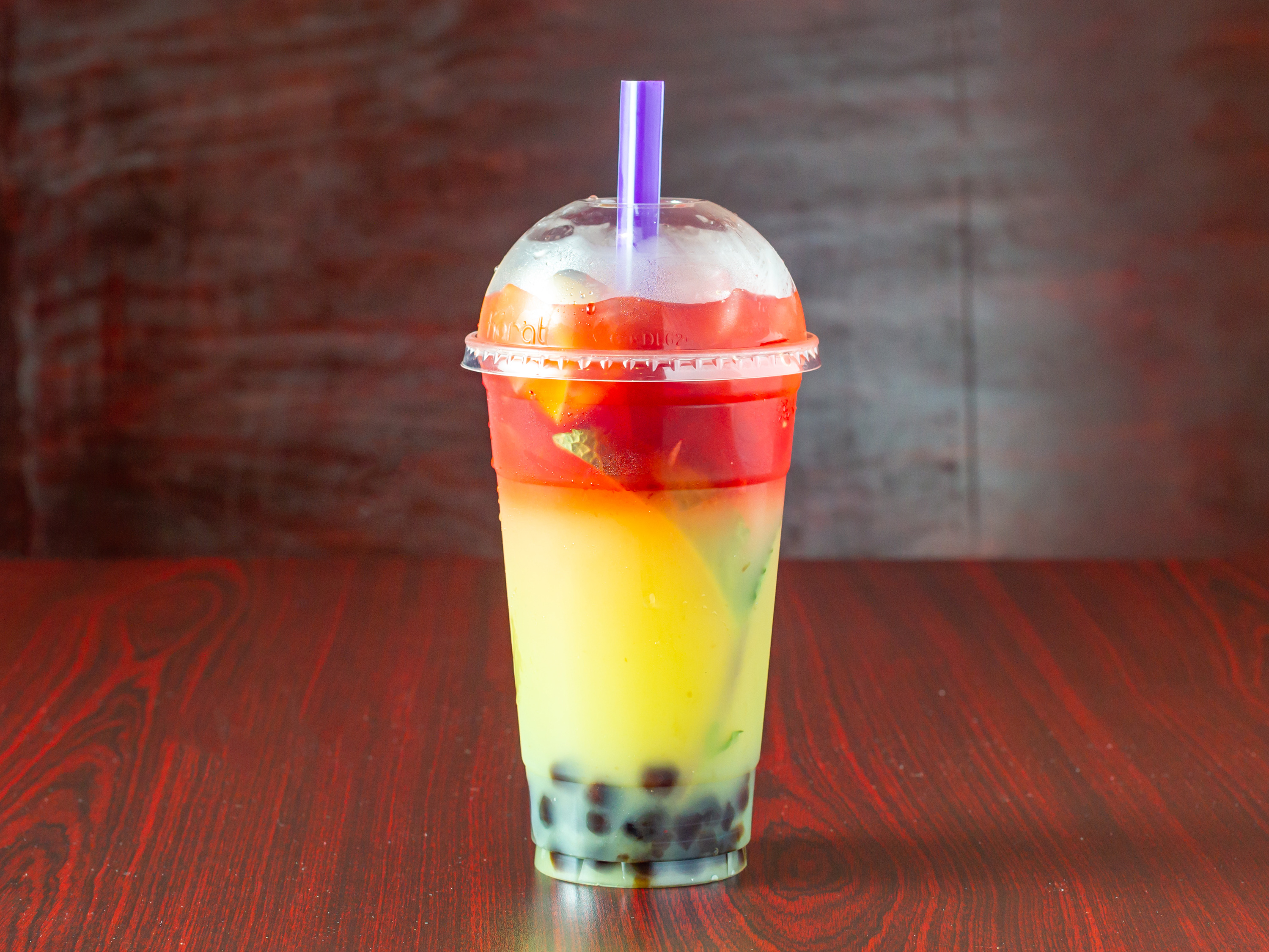 Order Strawberry Lemonade Tea with Herb food online from Red Tiger Korean Bbq Grill store, Pasadena on bringmethat.com