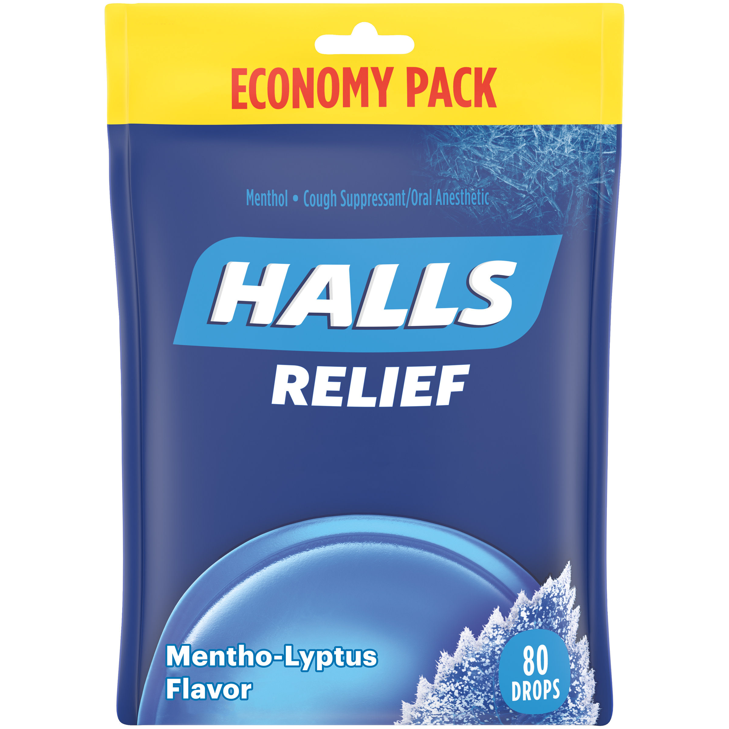 Order Halls Cough Suppressant Drops, Mentho-Lyptus - 80 ct food online from Rite Aid store, Cathedral City on bringmethat.com