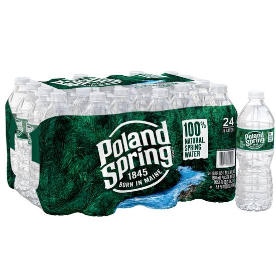 Order Poland Spring 100% Natural Spring Water Plastic Bottle 16.9 OZ, 24CT food online from CVS store, LYNCHBURG on bringmethat.com