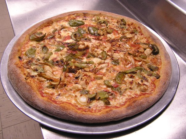 Order Small Chicken Kabob Pizza food online from Jimmy's Pizza Too store, Lowell on bringmethat.com