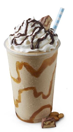 Order Snickers Shake food online from Marble Slab Creamery Inc store, New Braunfels on bringmethat.com
