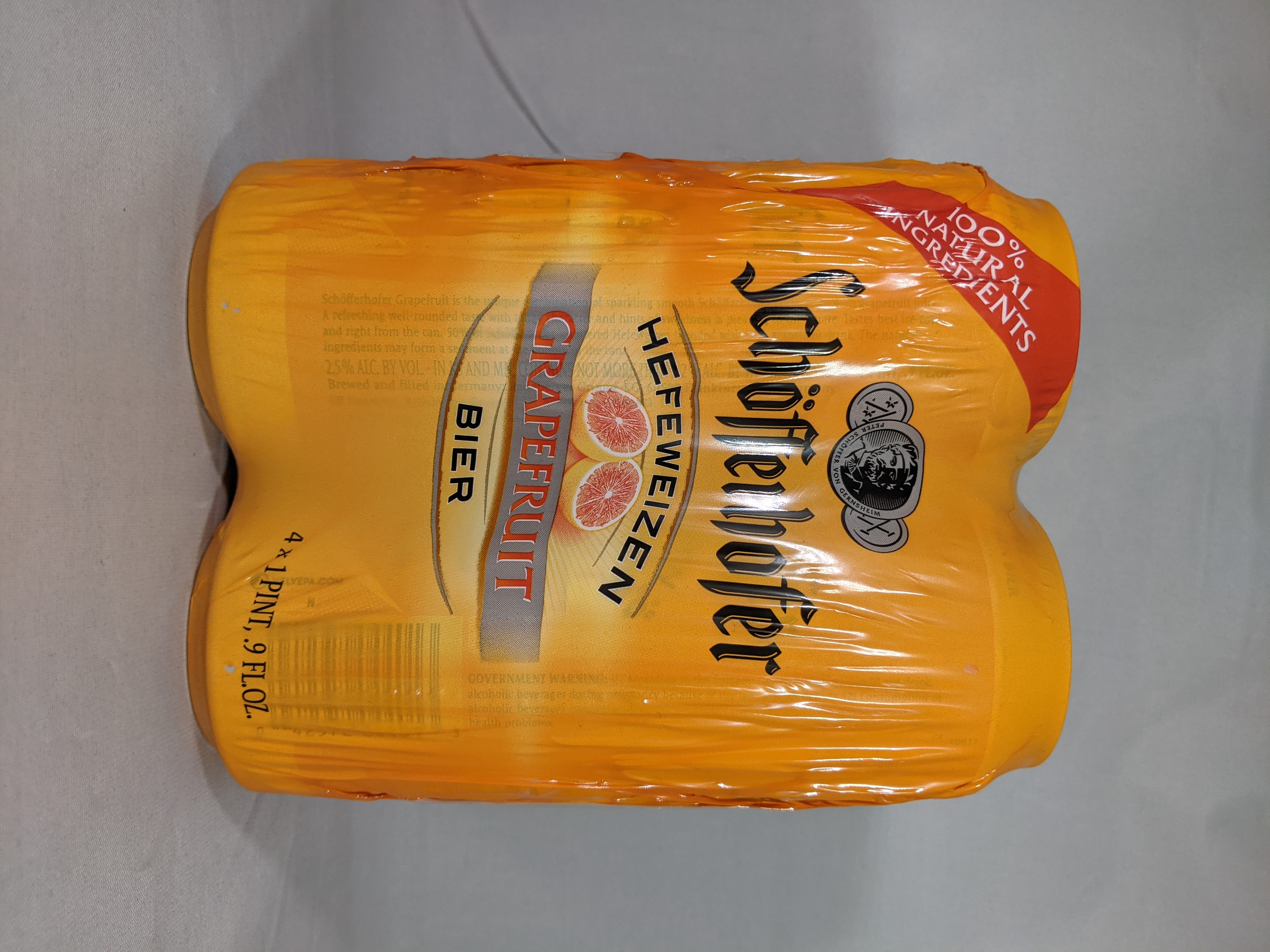 Order Schofferhofer Grapefruit. 4 Pack 500ml cans. food online from Tap & Bottle store, Tucson on bringmethat.com
