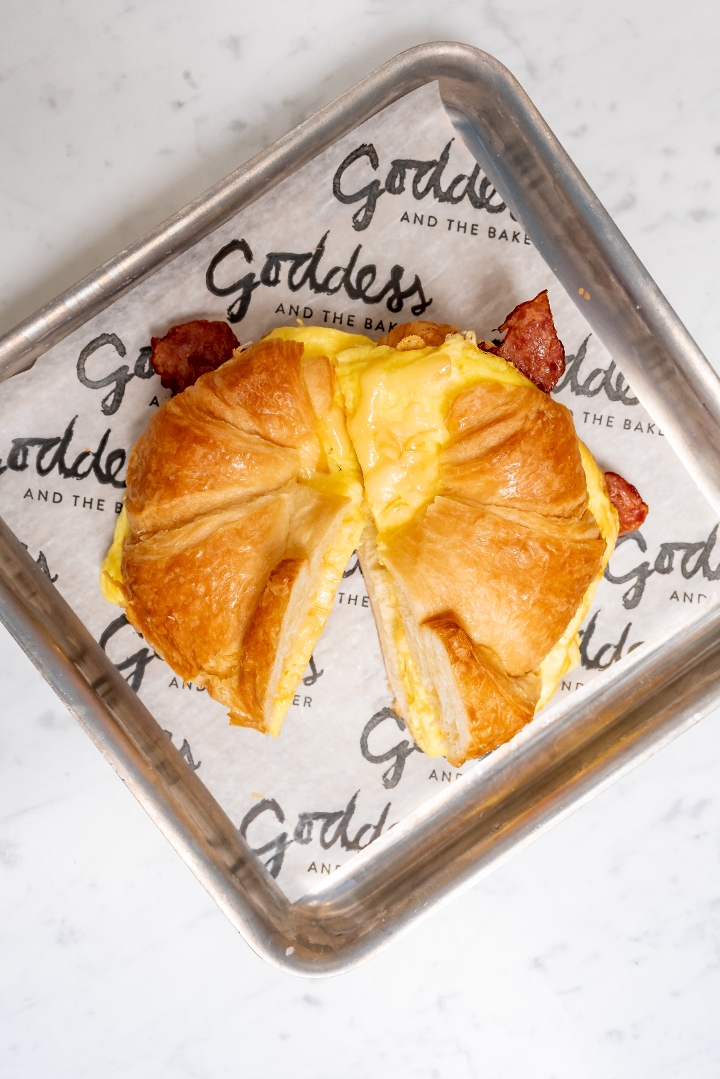 Order Turkey Bacon & Egg Croissant food online from Goddess And The Baker store, Chicago on bringmethat.com