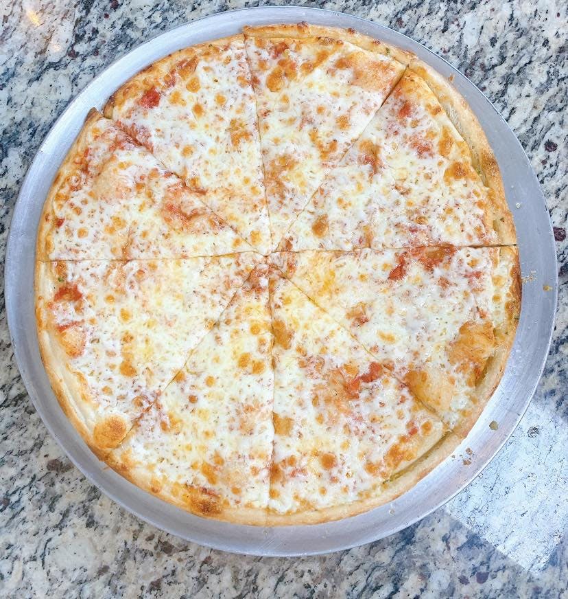 Order Cheese Pizza - Large 14" food online from Saruzzo's New York Pizzeria store, Richmond on bringmethat.com