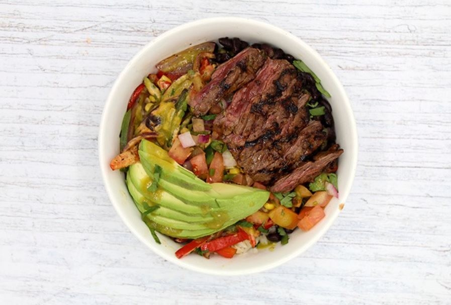 Order Mexican Rice Bowl w/ Steak food online from Westville Wall Street store, New York on bringmethat.com