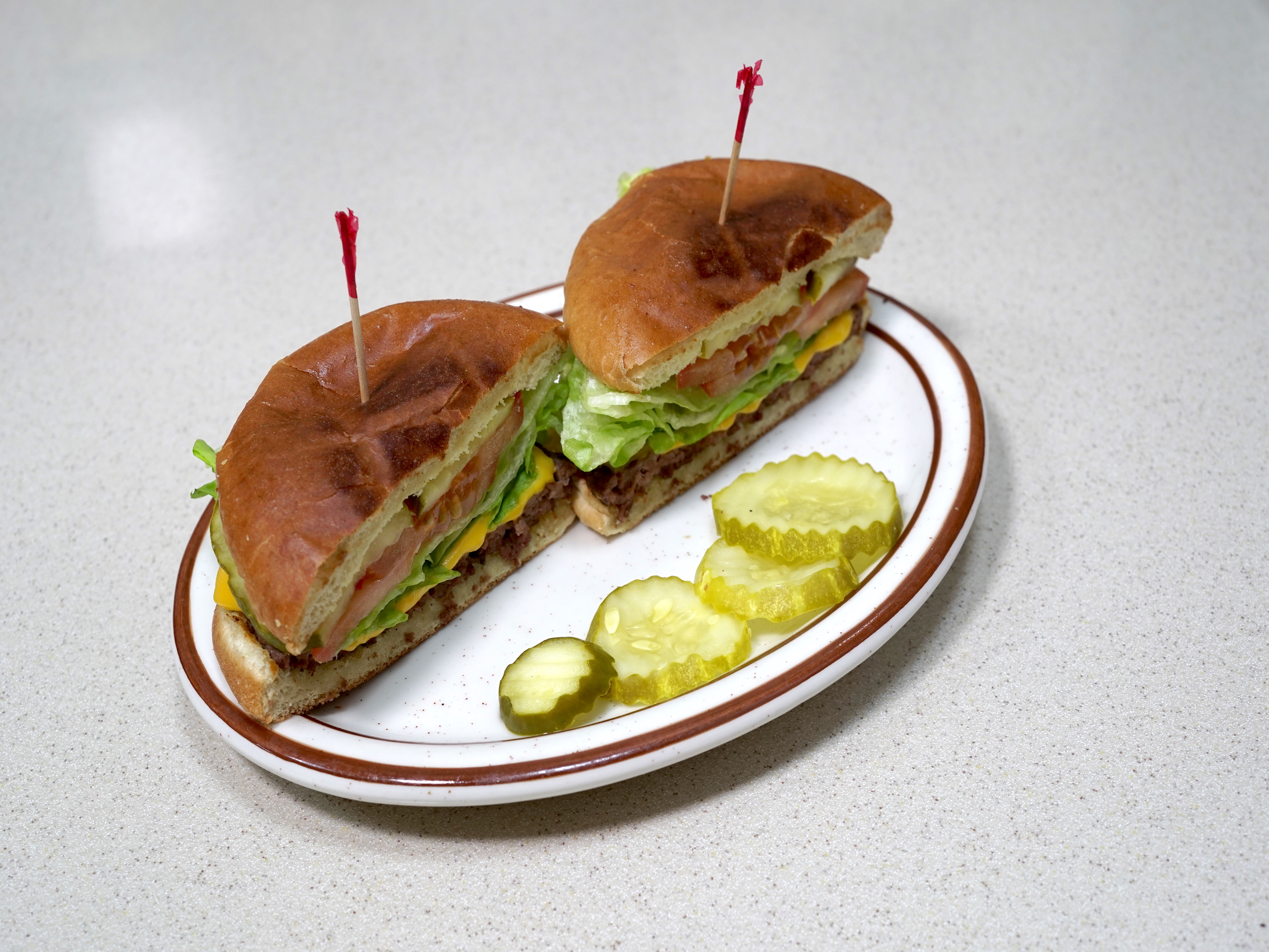 Order Cheeseburger food online from Leo's Coney Island store, Rochester on bringmethat.com