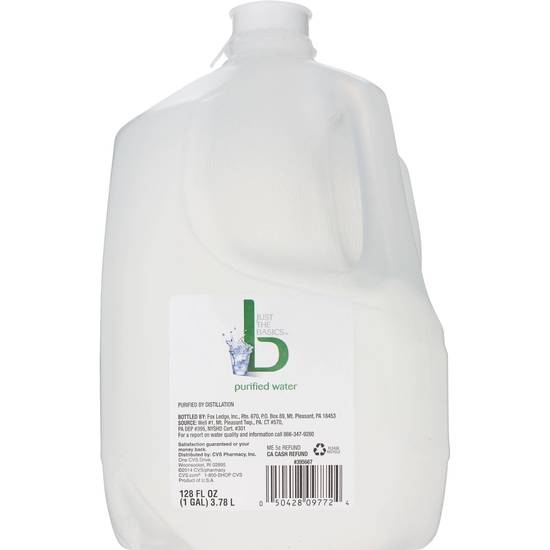 Order Just The Basics Purified Water, 128 OZ food online from Cvs store, SARATOGA on bringmethat.com