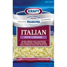 Order Kraft Natural Italian Five Cheese Shreds food online from Convenient Food Mart store, Chicago on bringmethat.com