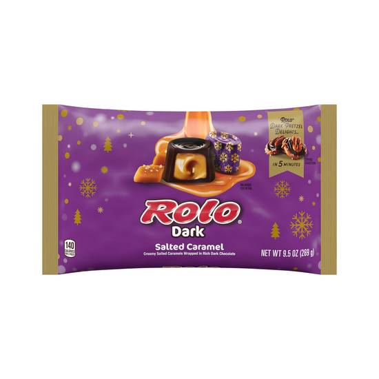 Order ROLO Creamy Salted Caramels in Rich Dark Chocolate Candy, Christmas, 9.5 oz, Bag food online from CVS store, SOUDERTON on bringmethat.com