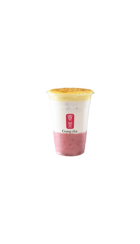 Order Crème Brulee Strawberry Latte food online from Gong Cha store, Austin on bringmethat.com