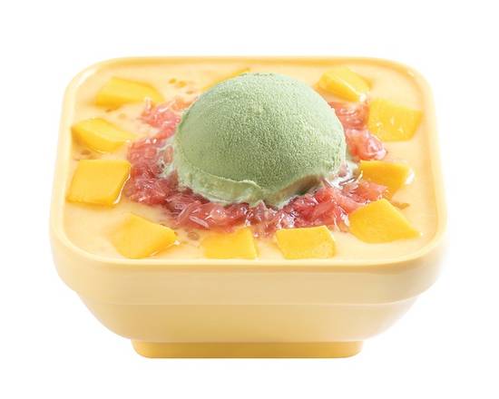 Order M8 - Mango Pomelo S / Matcha Ice Cream 楊枝甘露配綠茶雪糕 food online from Sweethoney Dessert store, Alhambra on bringmethat.com