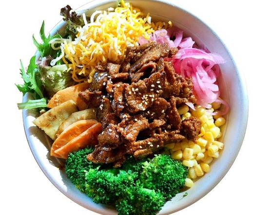 Order Kimchi Pork Bowl food online from On+On Kitchen store, Compton on bringmethat.com