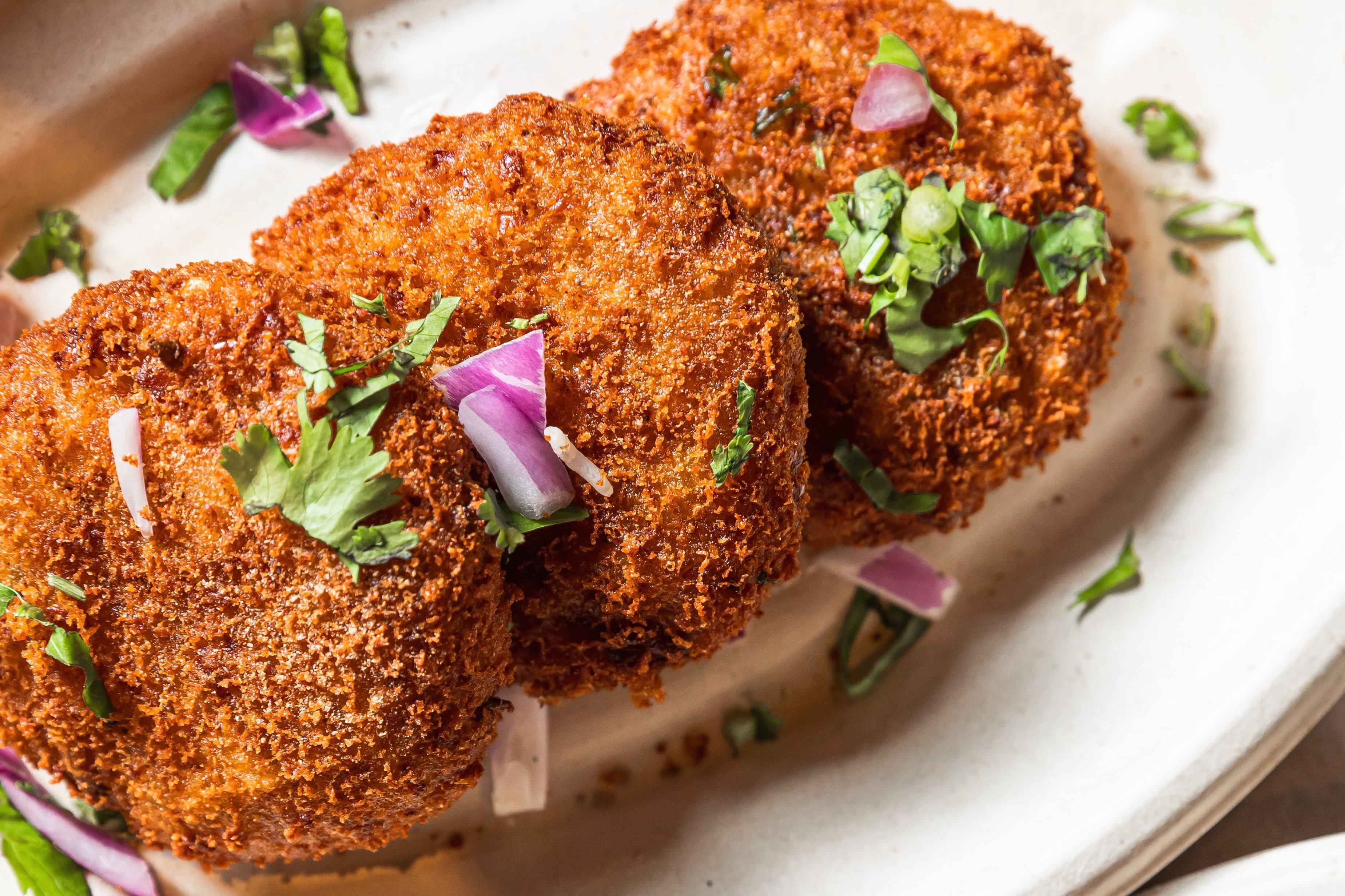 Order VEGETABLE CUTLETS (3 pc) food online from Masala Wok store, Houston on bringmethat.com