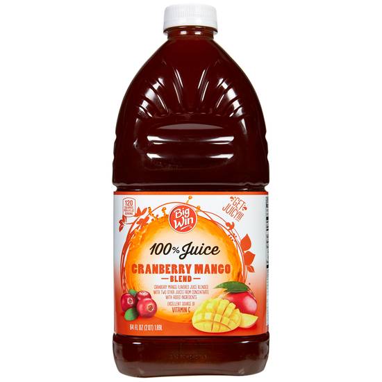 Order Big Win Cranberry Mango Juice Blend 100% Juice (64 oz) food online from Rite Aid store, Corona Del Mar on bringmethat.com