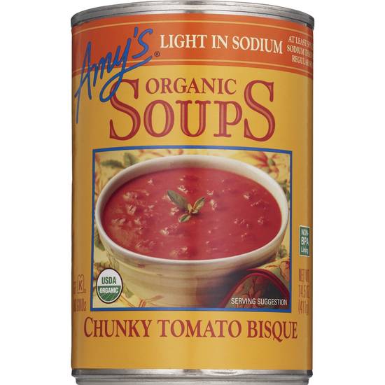 Order Amy's Organic Soups, Chunky Tomato Bisque food online from Cvs store, SARATOGA on bringmethat.com