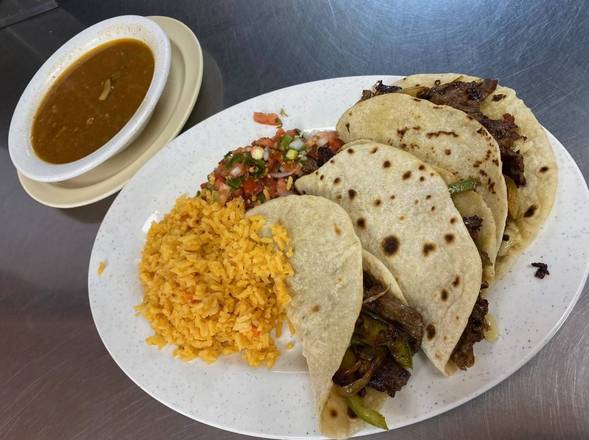 Order #18. Tacos de Alambre (3 pcs) food online from Taqueria Puro Jalisco store, Pasadena on bringmethat.com