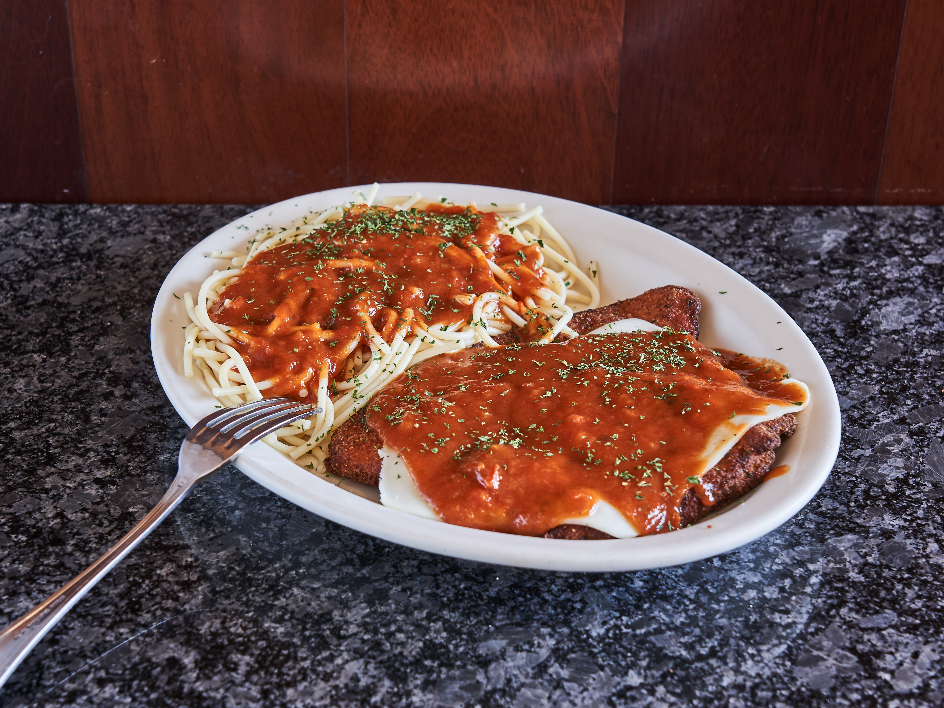 Order Chicken Parmigiana food online from Daybreak cafe store, Long Island City on bringmethat.com