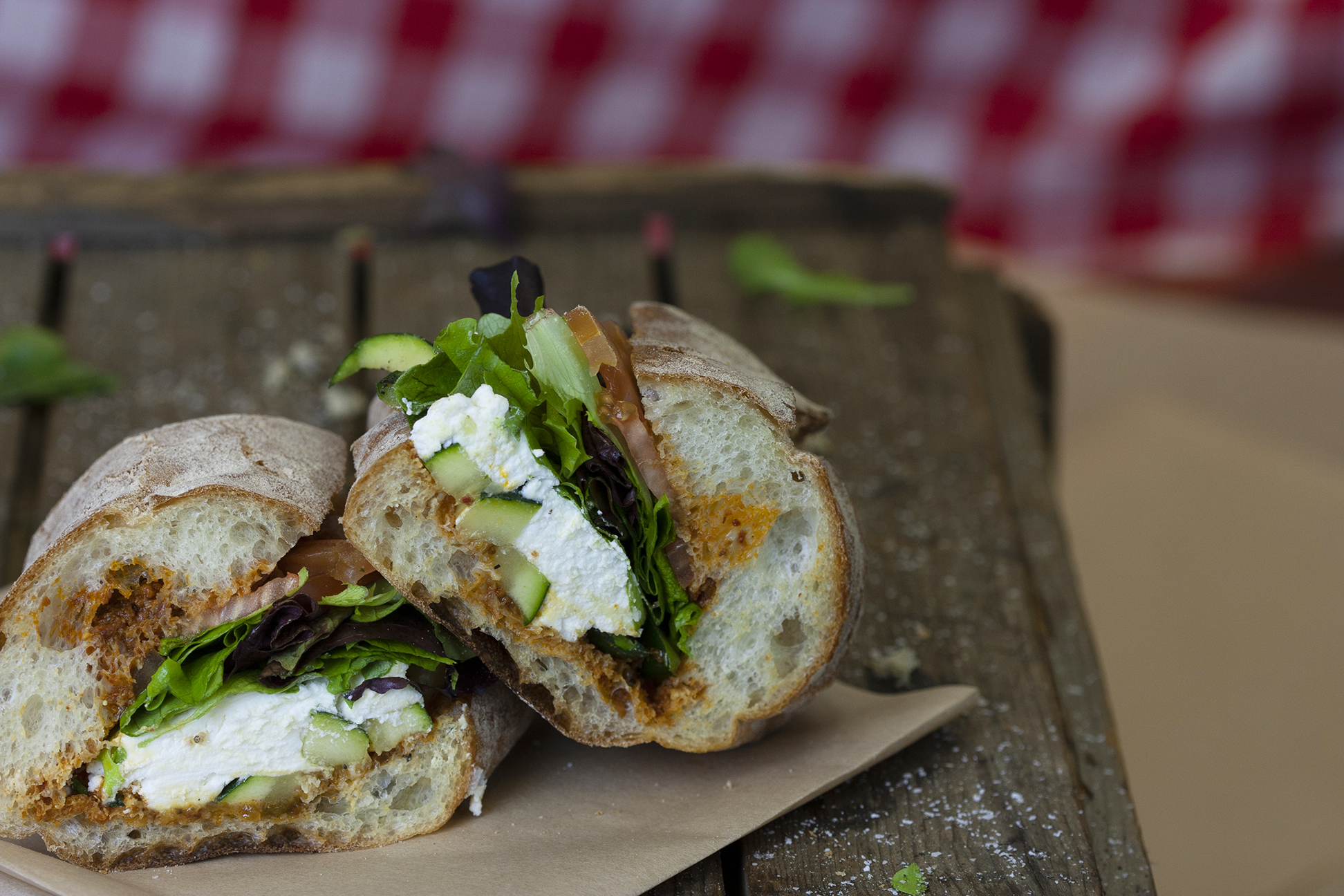 Order French Goat Cheese Sandwich food online from The Picnic Basket store, New York on bringmethat.com