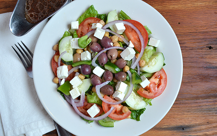 Order Mediterranean Salad food online from Cinelli's Pizza store, Franklin Square on bringmethat.com