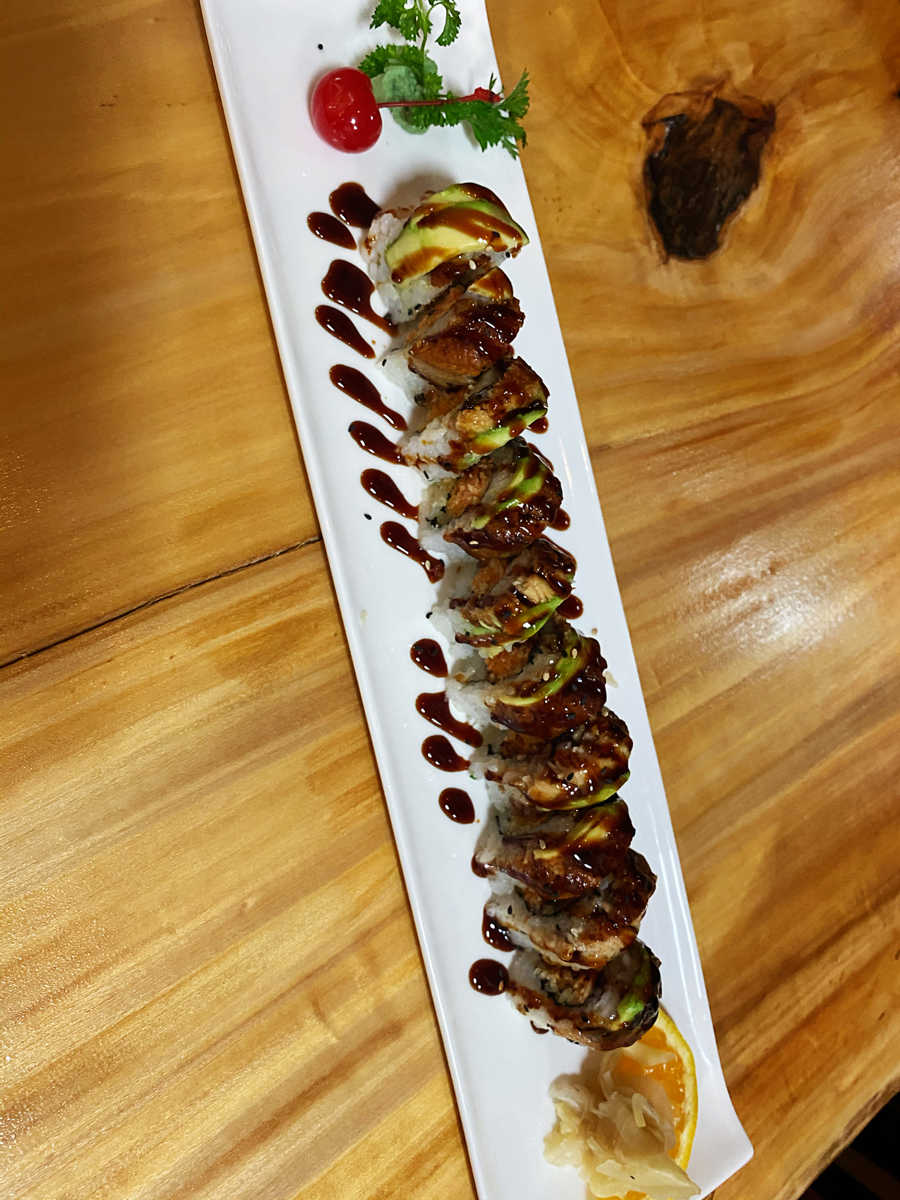 Order Dragon Special Roll food online from Sushi8 store, Santa Fe on bringmethat.com