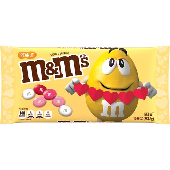 Order M&M's Peanut Chocolate Valentine's Day Candy, 10 oz food online from Rite Aid store, GARDEN CITY on bringmethat.com