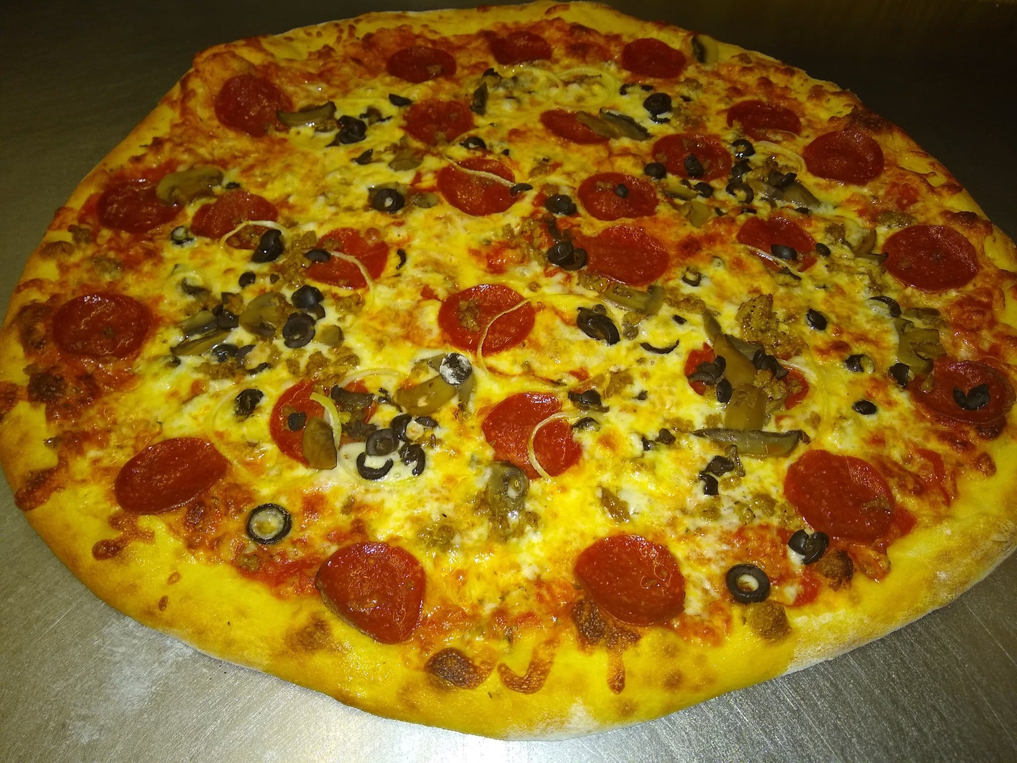 Order Original Special Pizza - Medium 14" food online from Angry Oven Pizzeria store, Bath on bringmethat.com