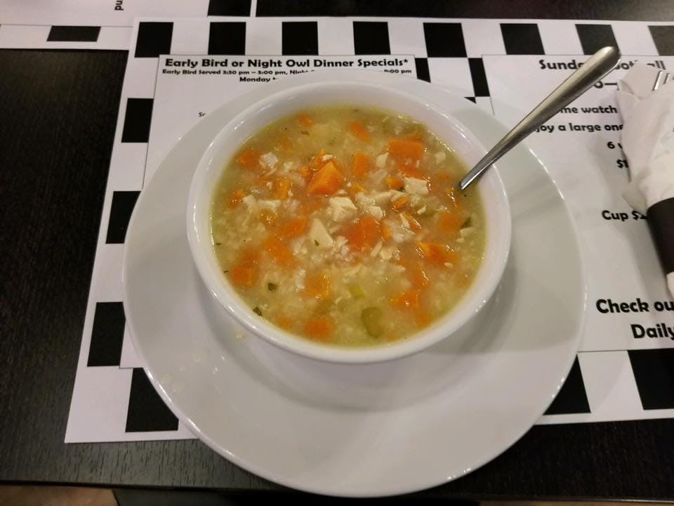Order Soup of The Day Pick Up - 16 oz. food online from Classico Tomato Pies store, West Windsor on bringmethat.com