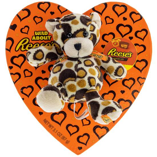 Order Reese's Peanut Butter Cup Miniatures Heart Box with Plush Animal, Assorted - 6.8 oz food online from Rite Aid store, Coatesville on bringmethat.com