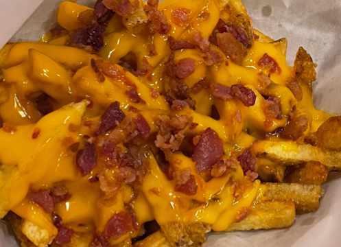 Order Bacon Cheddar Fries food online from Wing Crave store, Greenville on bringmethat.com