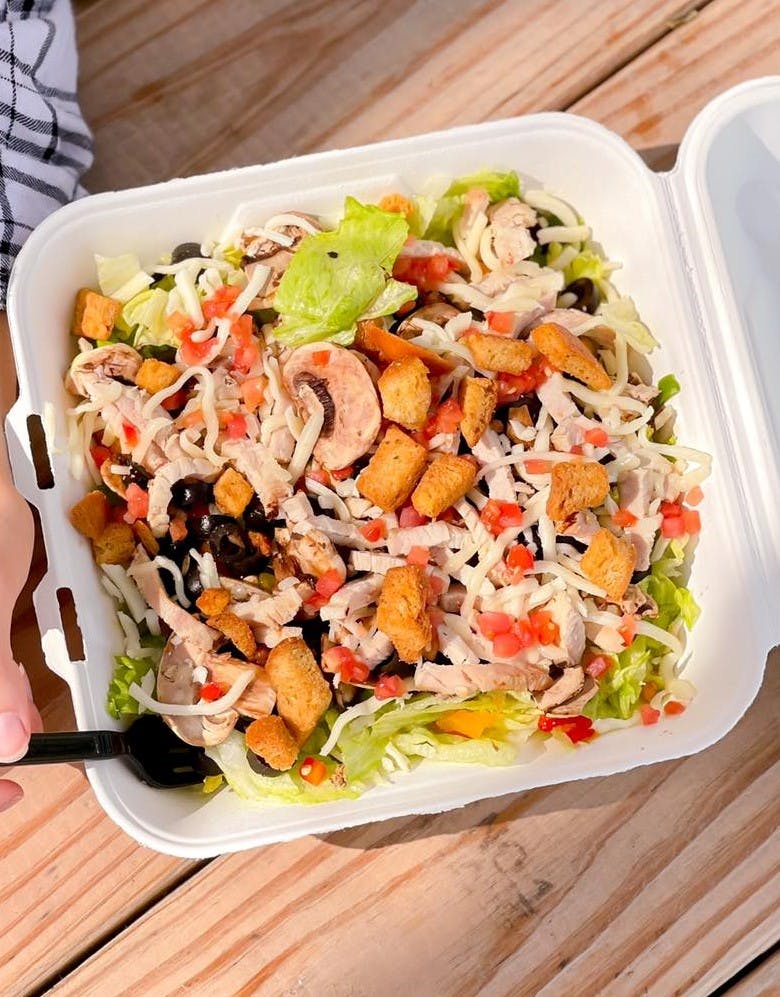 Order Camp Salad - Whole food online from Camp Fire Pizza store, Jonesboro on bringmethat.com
