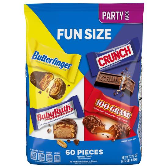 Order Butterfinger, CRUNCH, 100 Grand and Baby Ruth Assorted Fun Size Candy, 37.2 OZ food online from CVS store, FITZGERALD on bringmethat.com
