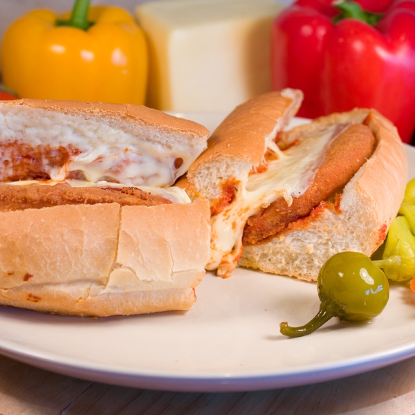 Order Chicken Parmigiana Sandwich food online from Ameci Pizza & Pasta store, Lake Forest on bringmethat.com