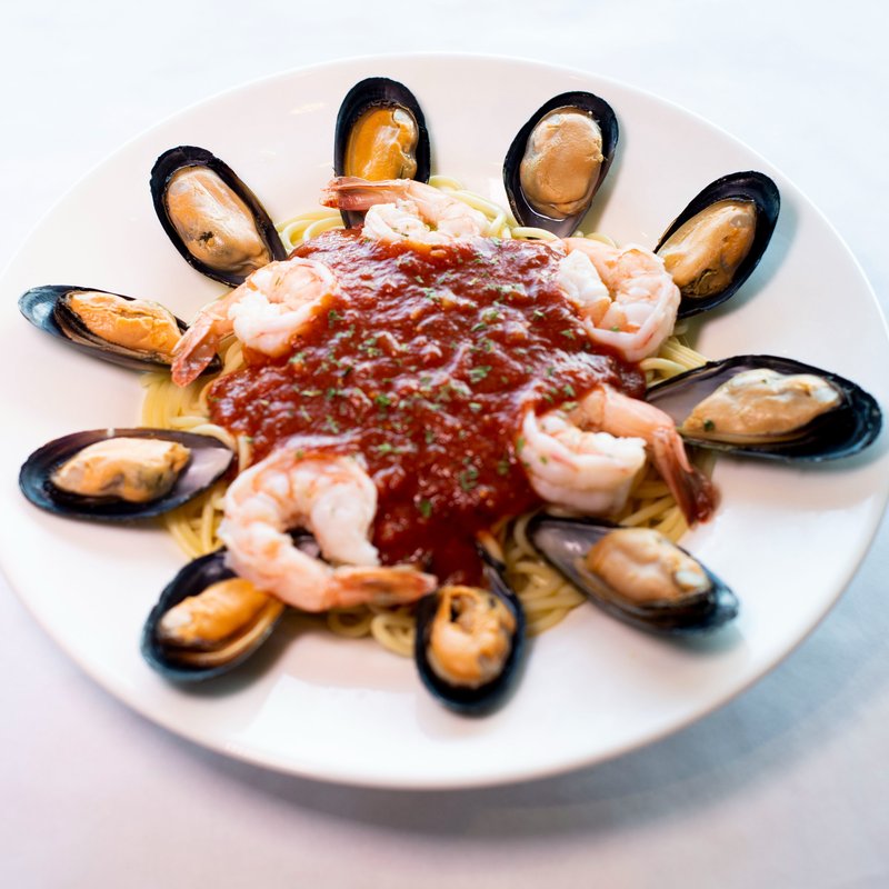 Order Seafood Spaghetti Marinara food online from Hook & Reel store, Snellville on bringmethat.com