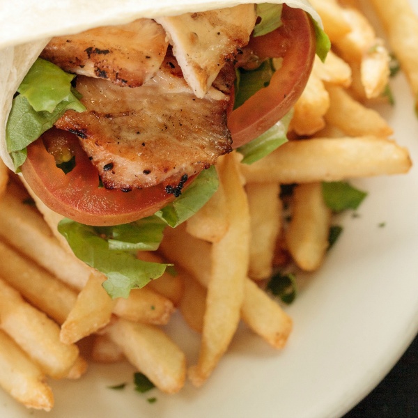 Order 1. Grilled Chicken Wrap food online from Planet Pizza store, Stamford on bringmethat.com